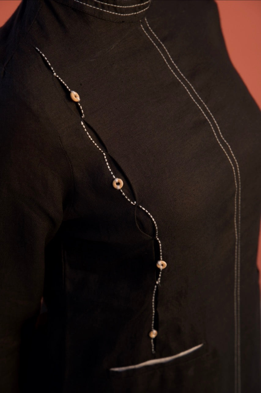 Outline Dress - Dusty Black