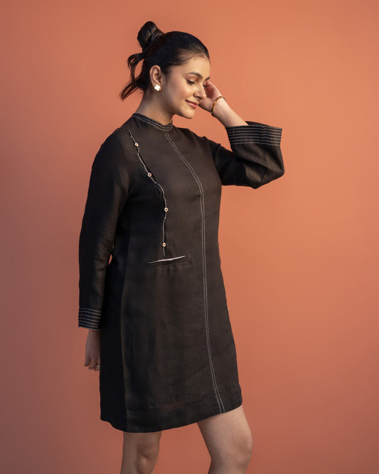 Outline Dress - Dusty Black