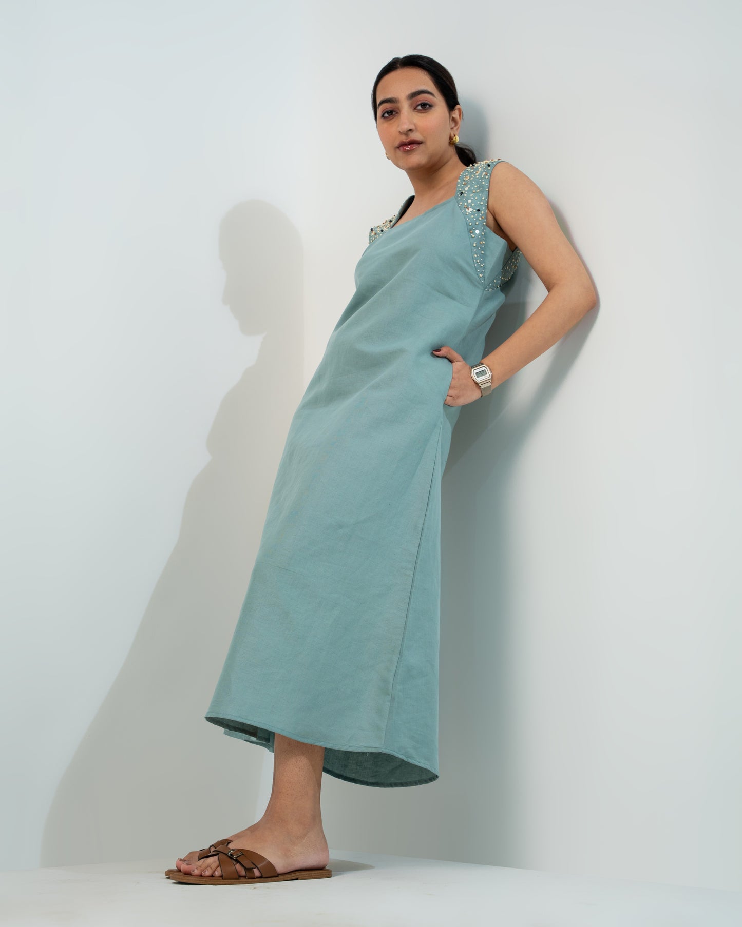 Arc Dress - Soft Teal
