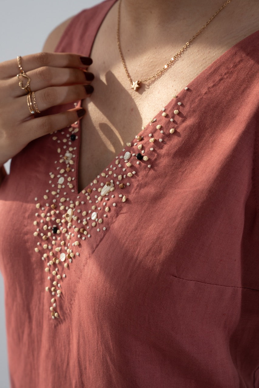 Flora Dress - Rust Bloom