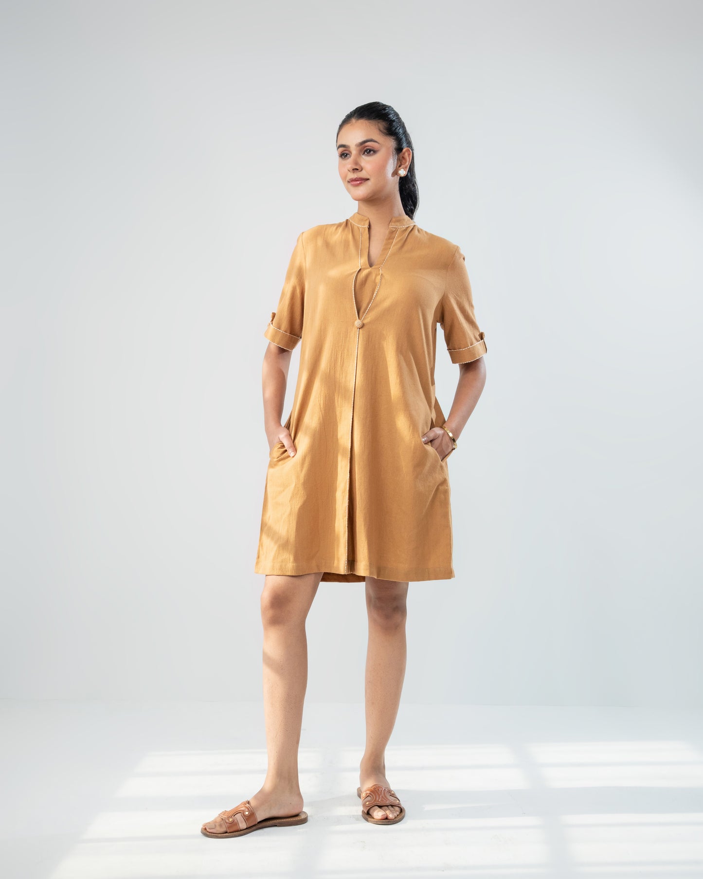 Still Day Dress - Camel