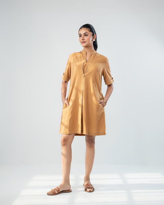 Still Day Dress - Camel