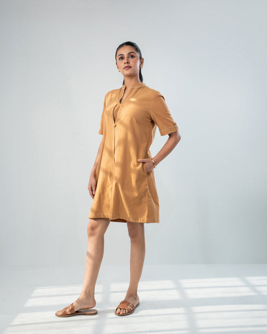 Still Day Dress - Camel