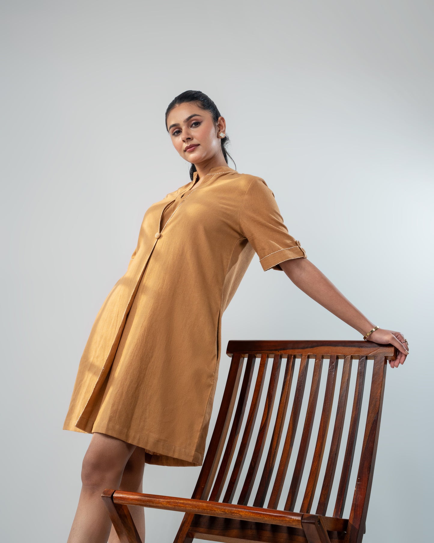 Still Day Dress - Camel