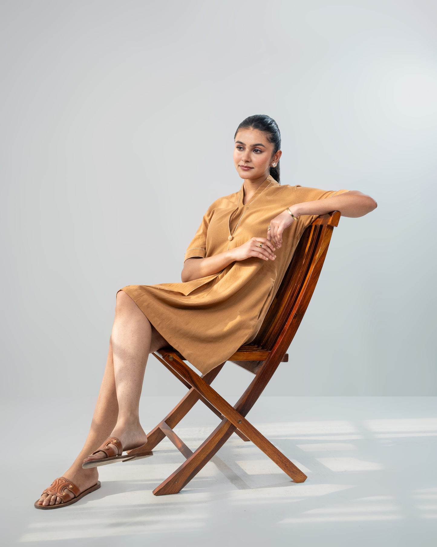 Still Day Dress - Camel
