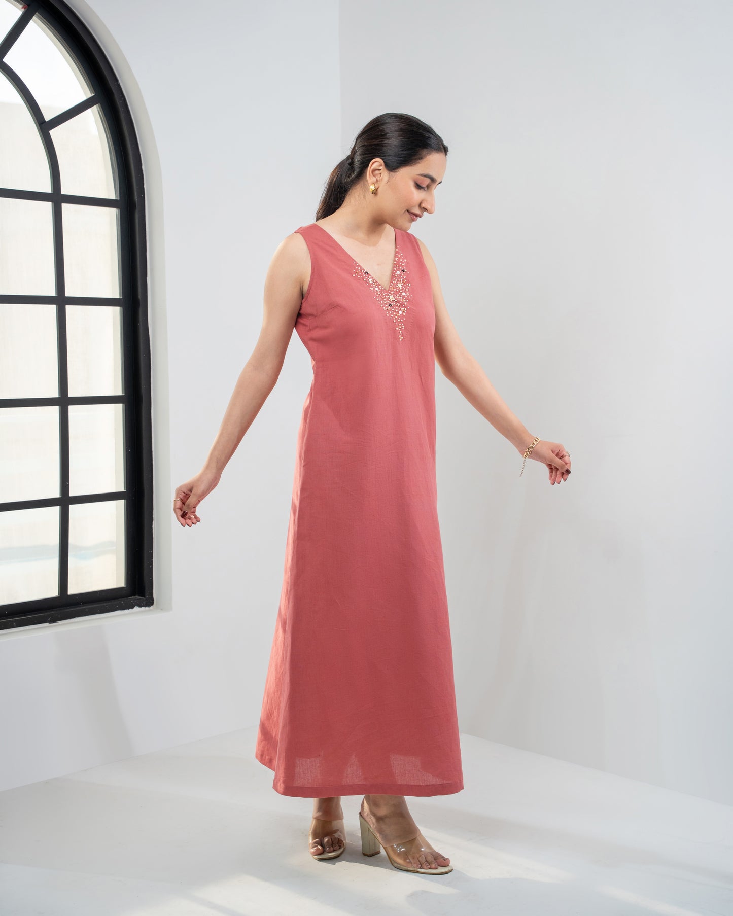 Flora Dress - Rust Bloom