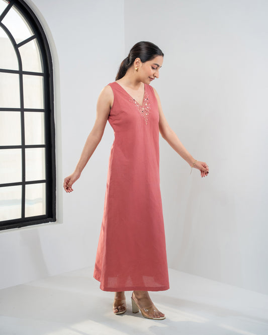 Flora Dress - Rust Bloom