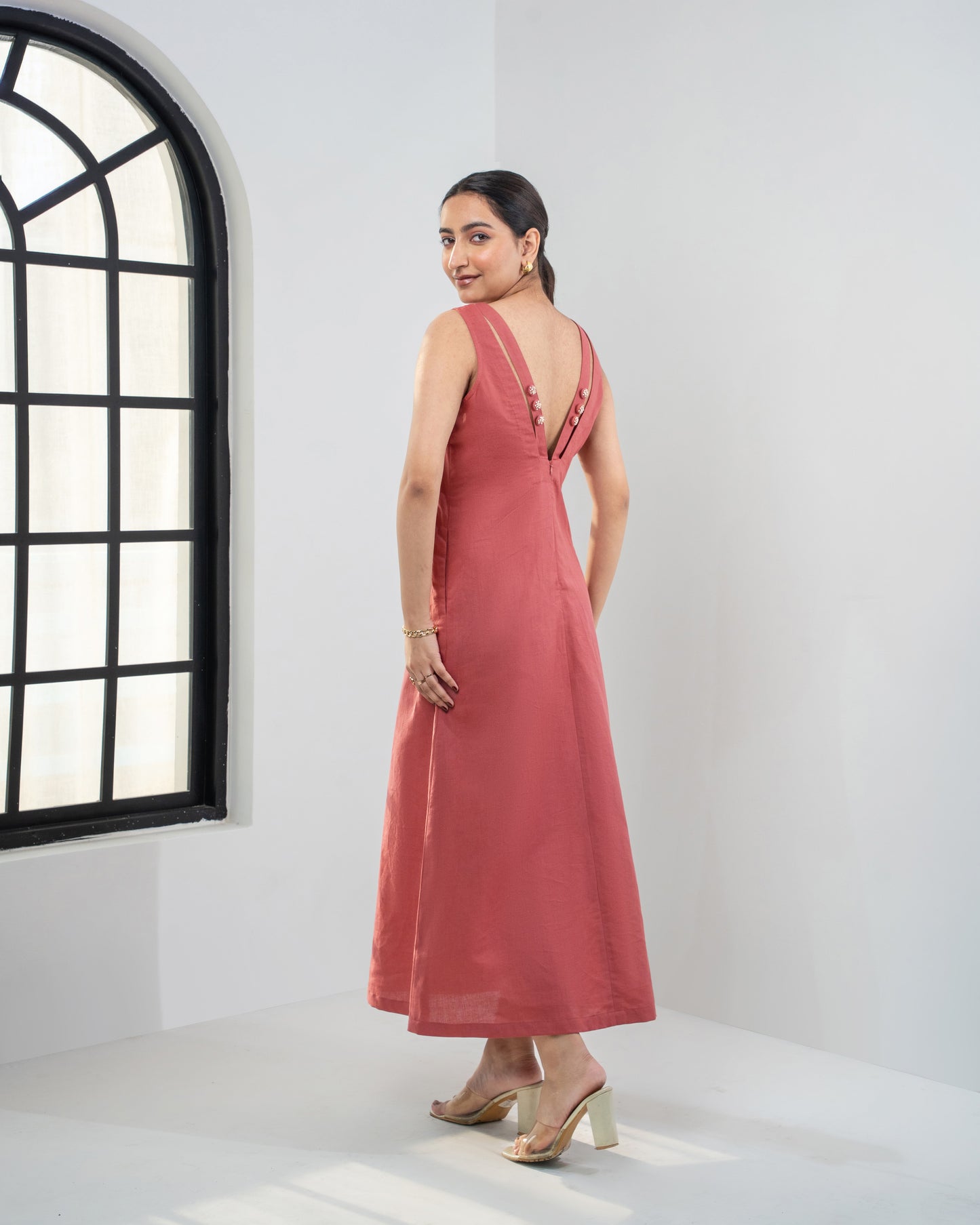 Flora Dress - Rust Bloom