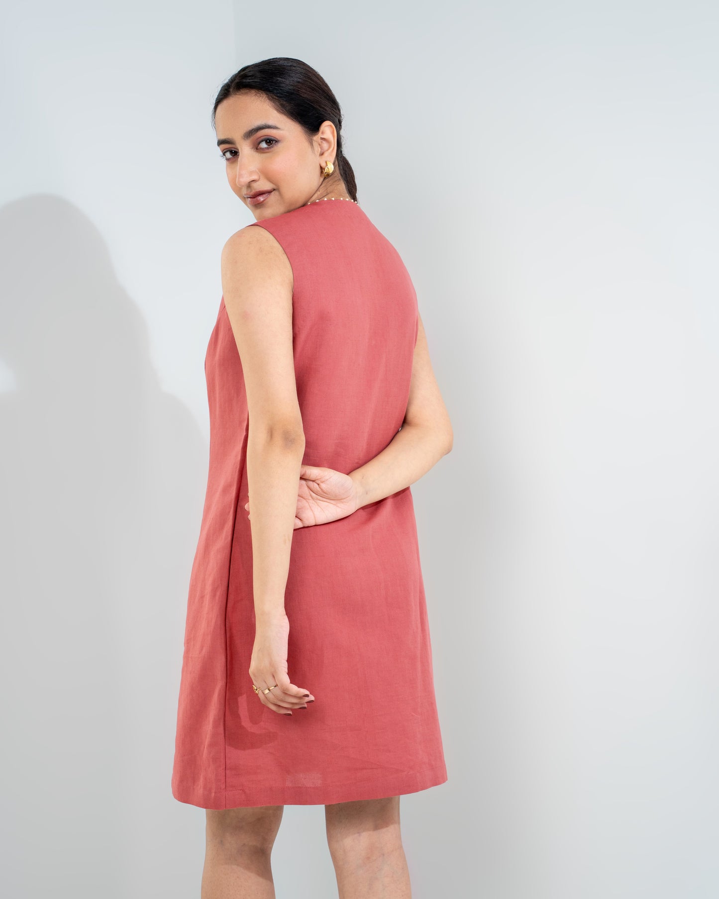 Rosette Dress - Rust Bloom