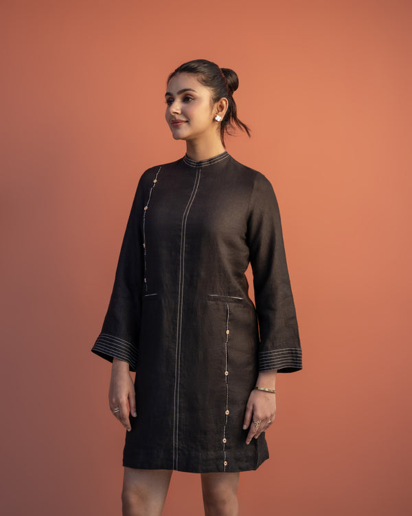 Outline Dress - Dusty Black