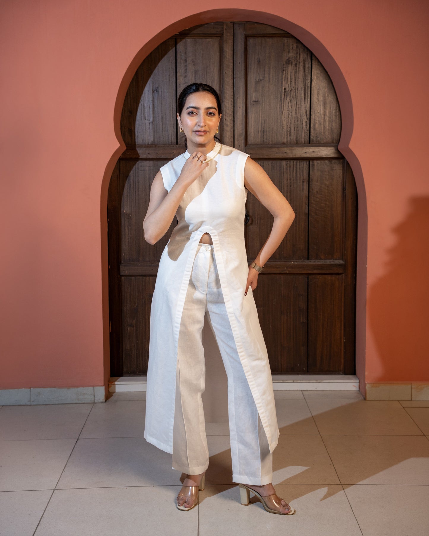 Curve Pants - Pearl White