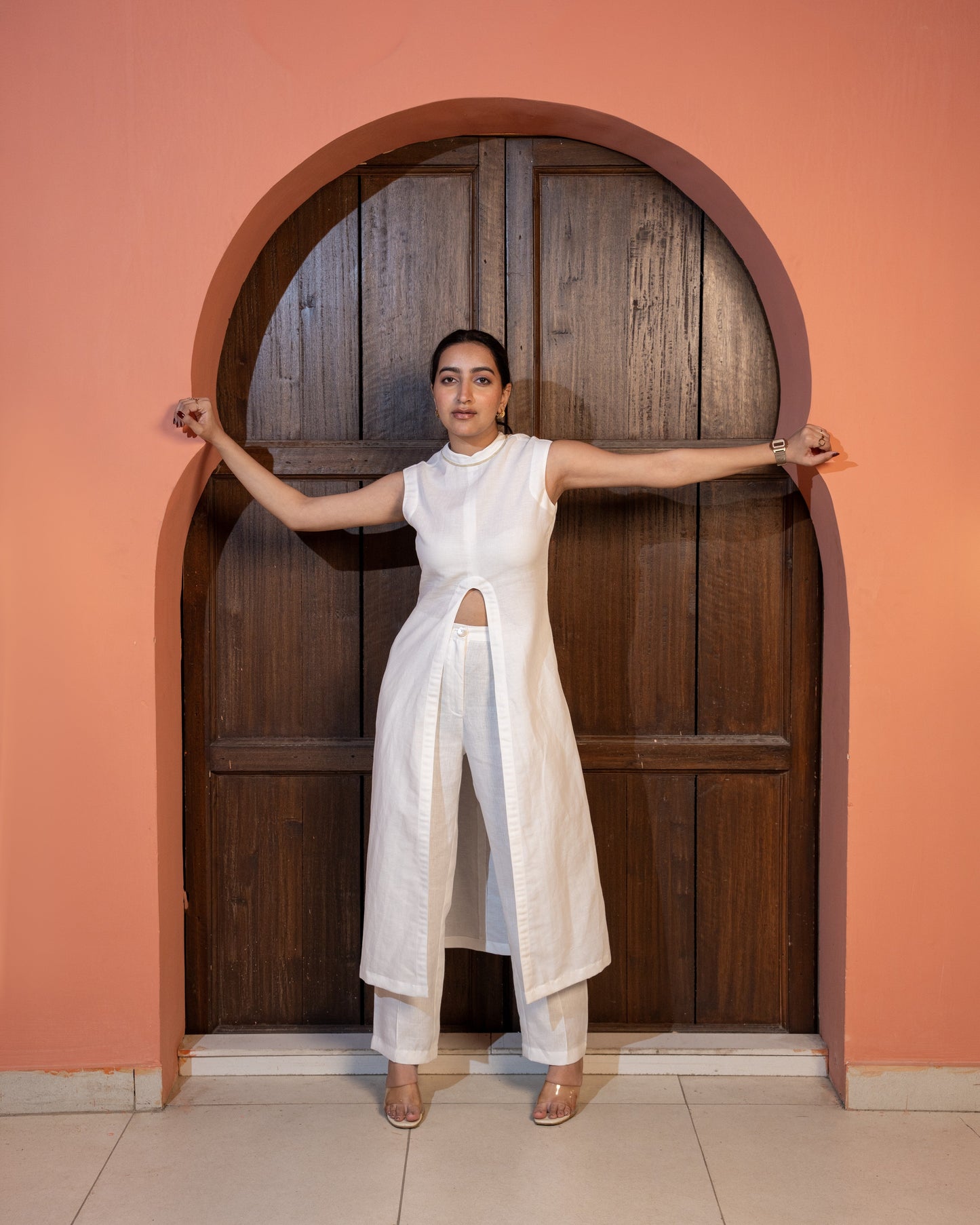 Curve Pants - Pearl White