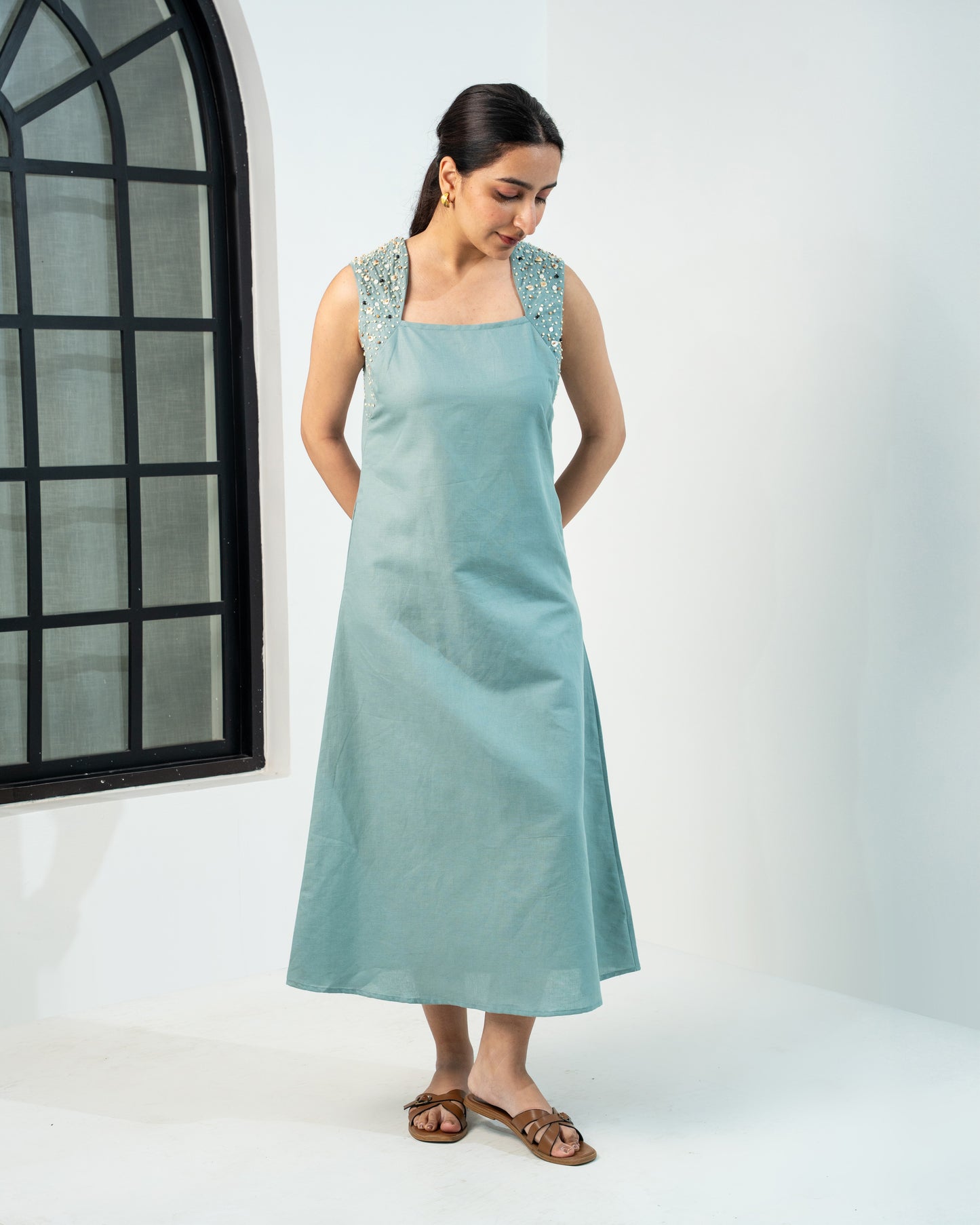 Arc Dress - Soft Teal