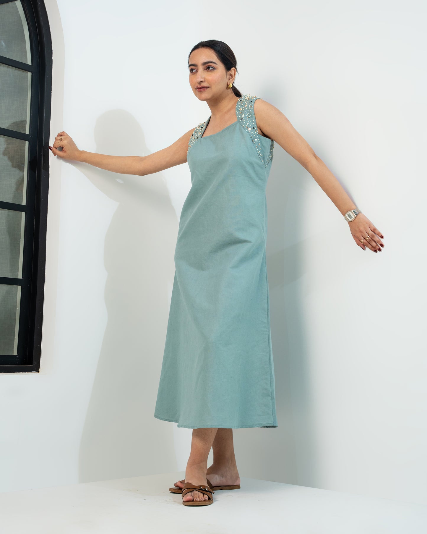 Arc Dress - Soft Teal