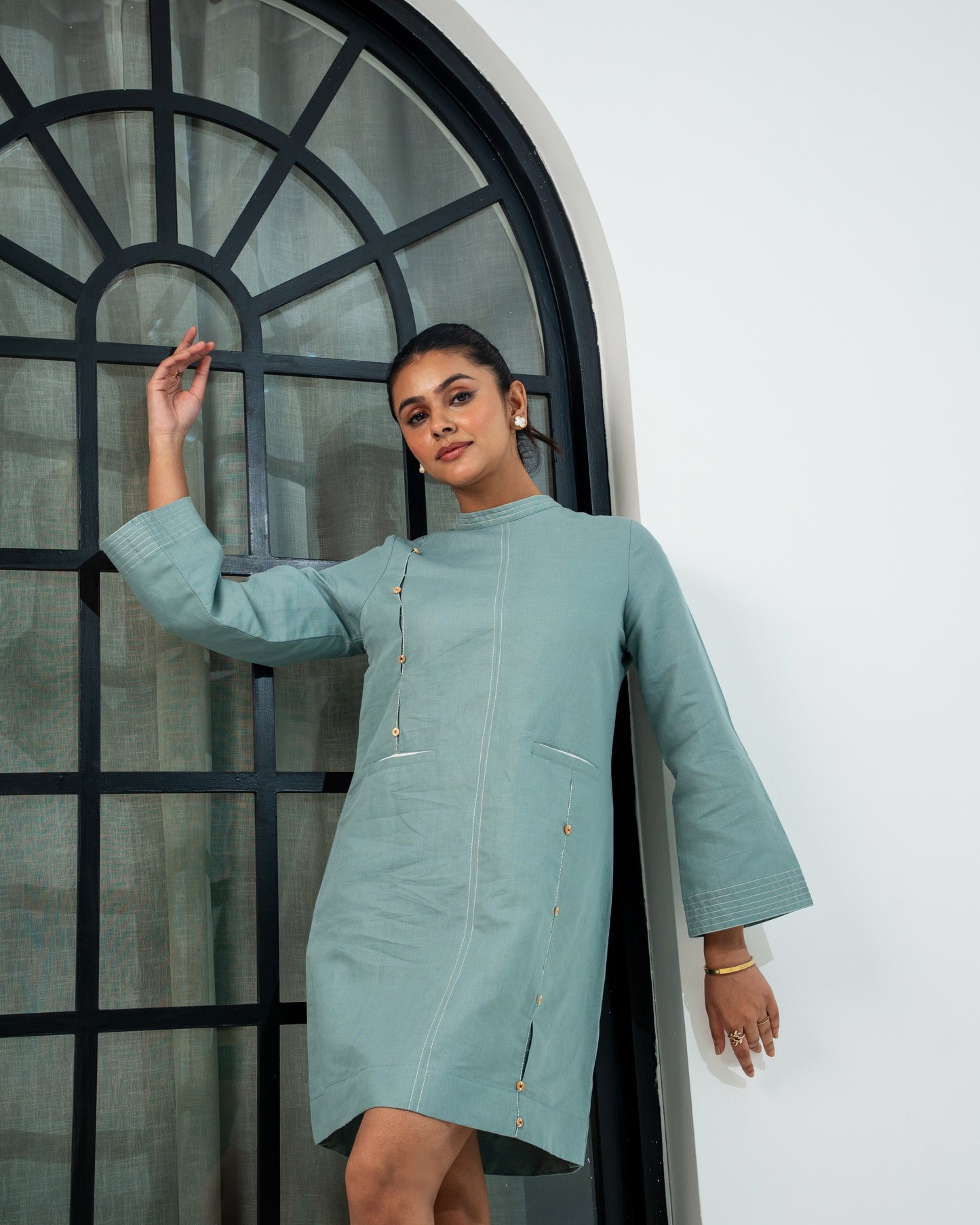 Outline Dress - Soft Teal