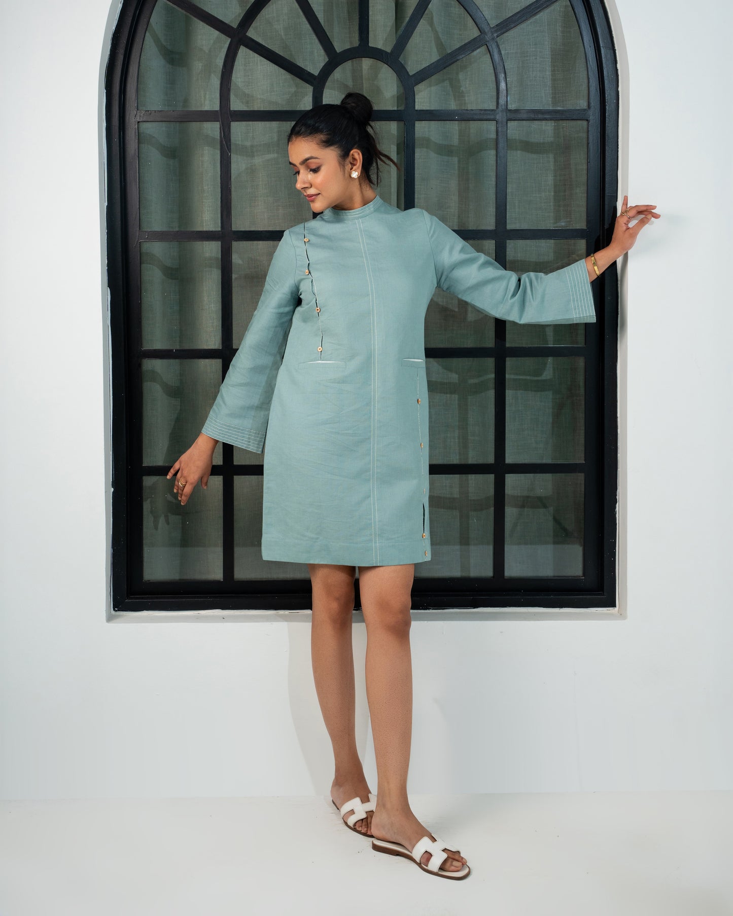 Outline Dress - Soft Teal