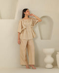 All Pleats Silk Set - Honey Milk