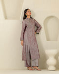 Angrakha Silk Set - Plum Ash