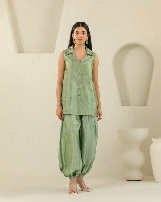 Balloon Flow Silk Set - Matcha Green