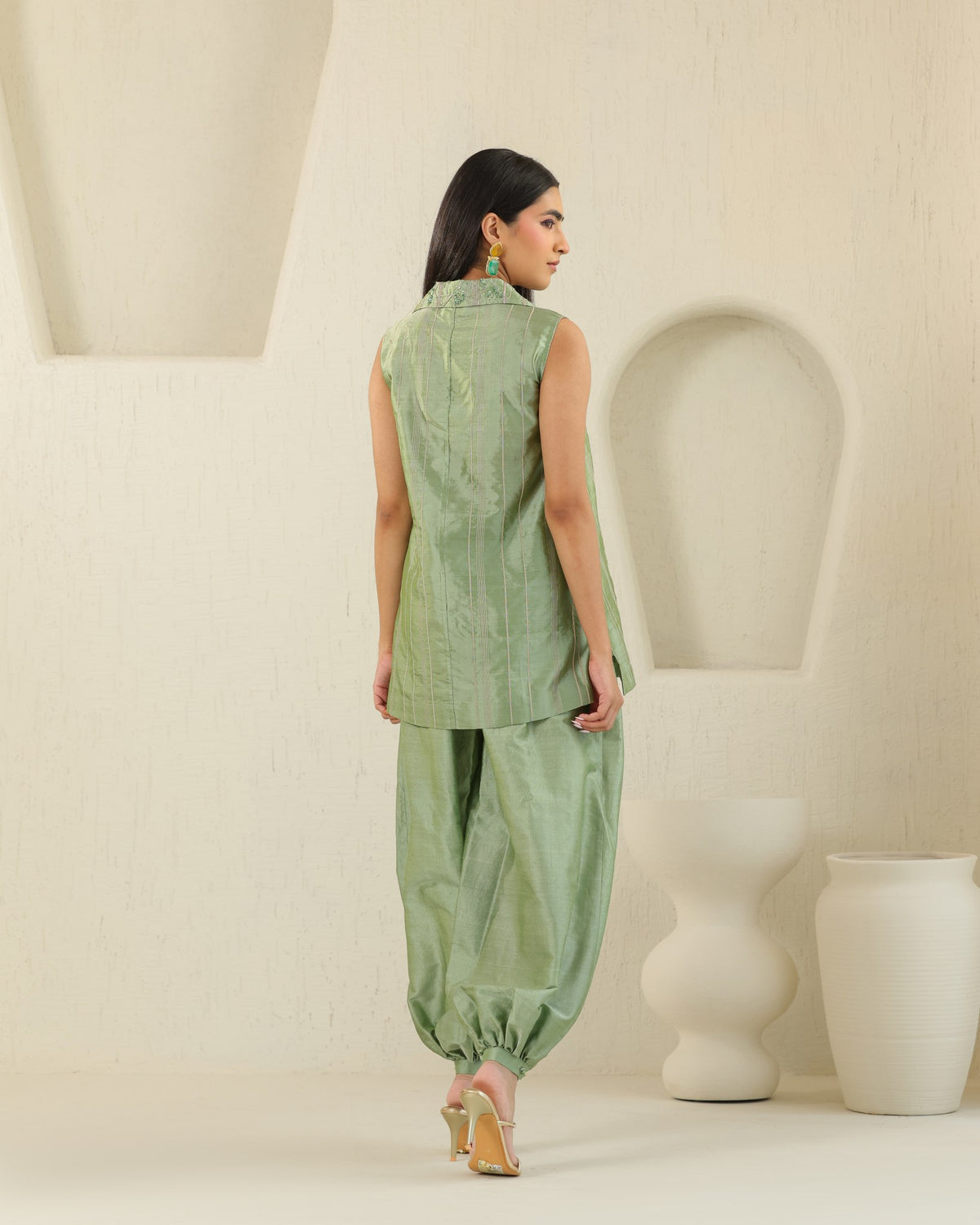 Balloon Flow Silk Set - Matcha Green
