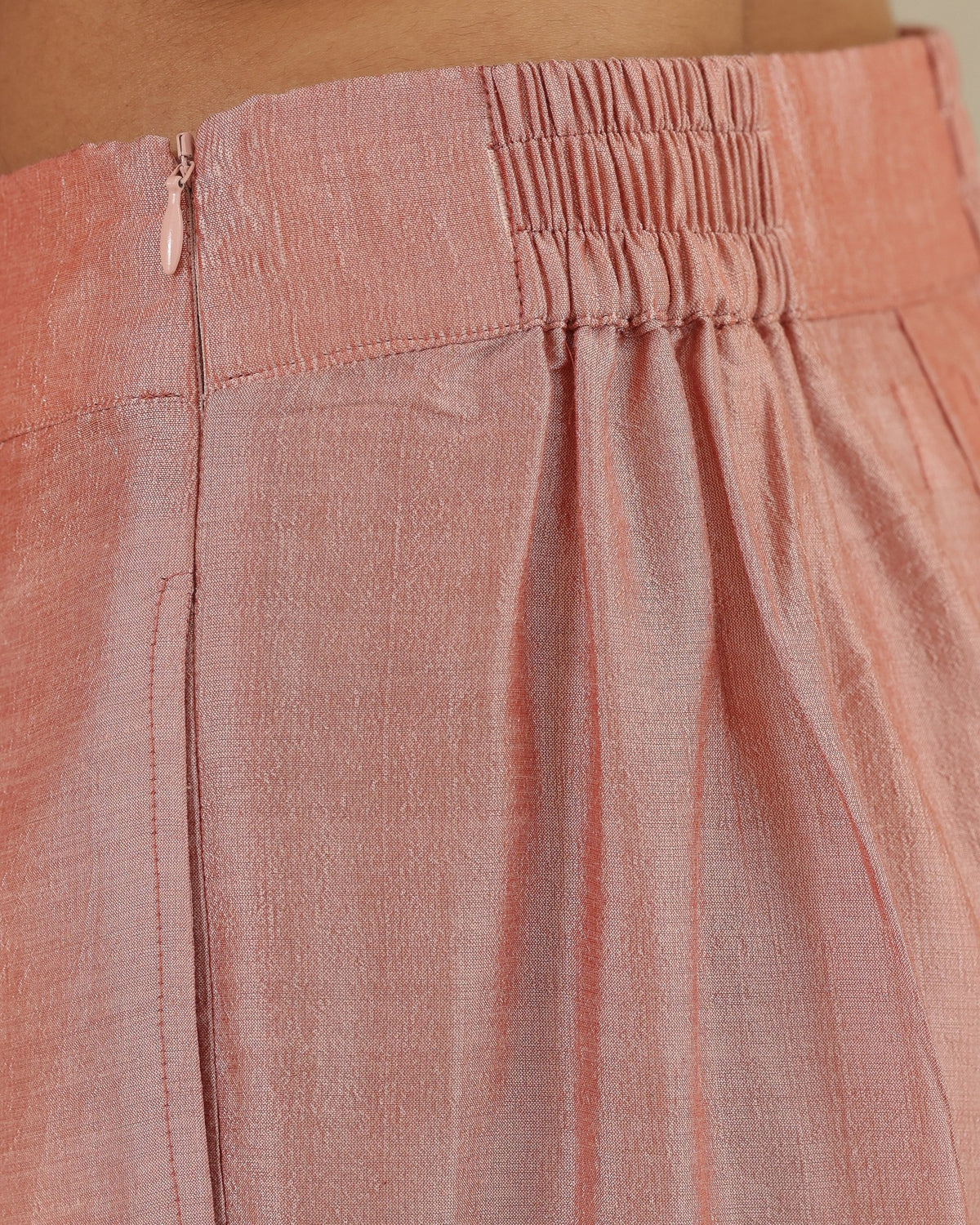 Crystal Pleat Silk Set - Tea Rose