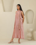 Long Tie Silk Dress - Tea Rose